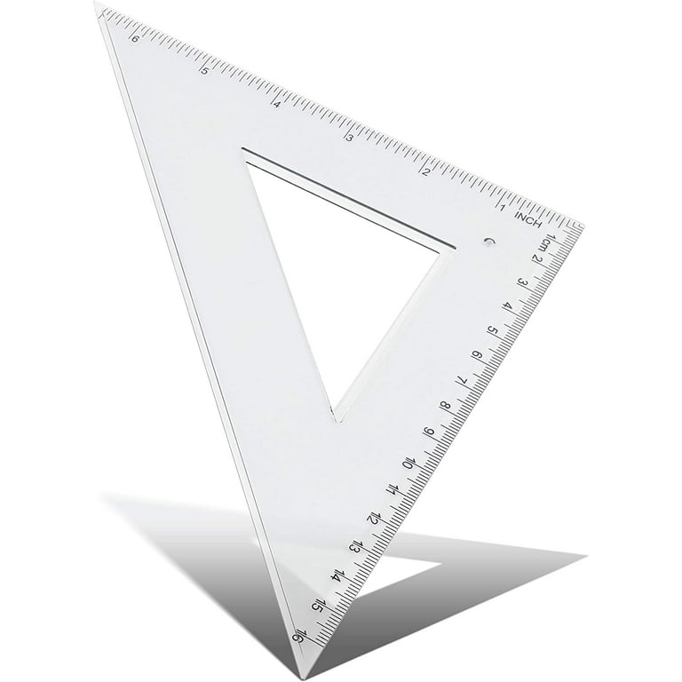 Emraw math geometry set durable lightweight geometry tool triangle protractor plastic ruler professional drafting bination set for school home and office