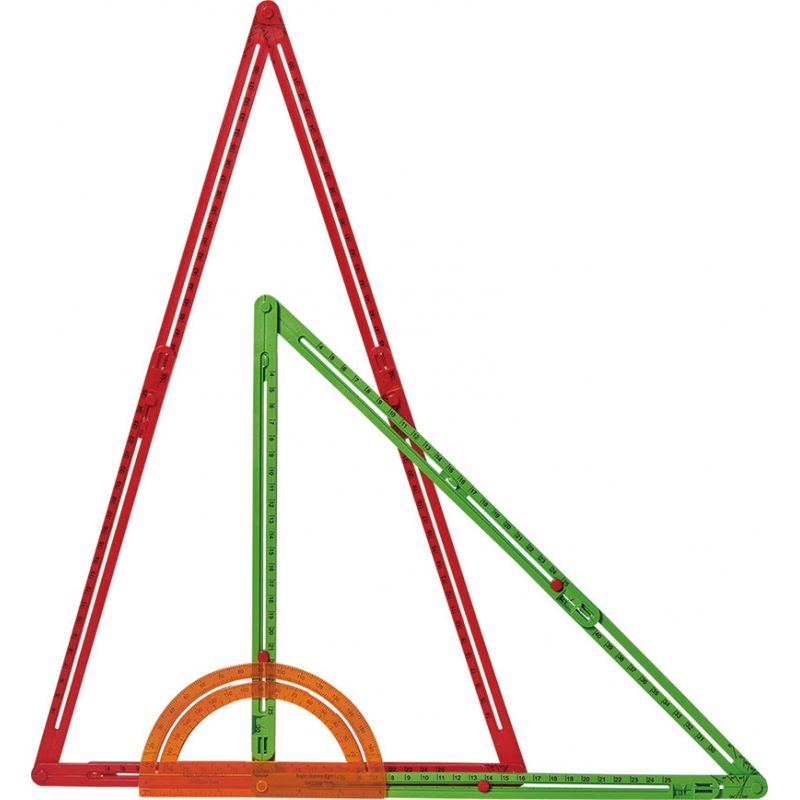 Retractable isoscele triangle symmetrical maths youth toy