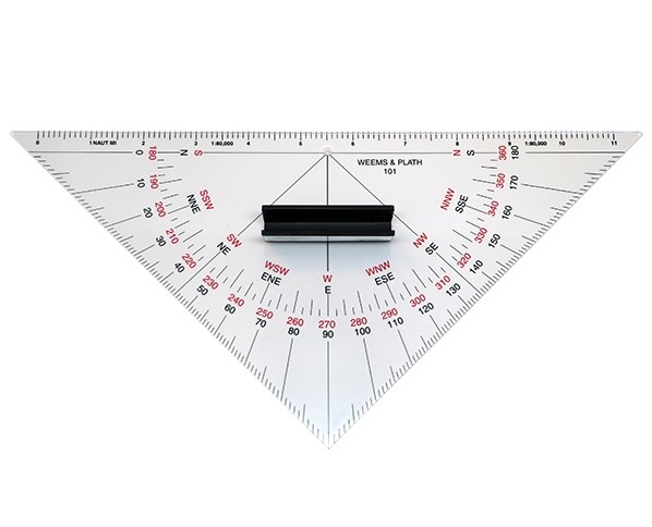 Navigation tools protractor triangle with handle