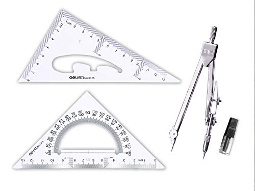 Oxe student math geometry setdrawing pass triangle ruler degree triangle protractor degreeset of pcs