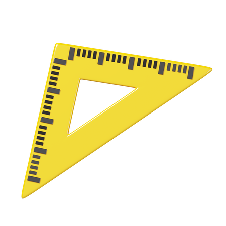 Triangle ruler d icon download in png obj or blend format