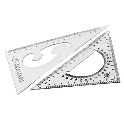Buy uxcell plastic school draftg drawg right angle triangle ruler combo protractor onle at dia