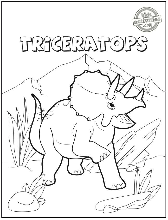 Triceratops dinosaur coloring pages for kids kids activities blog