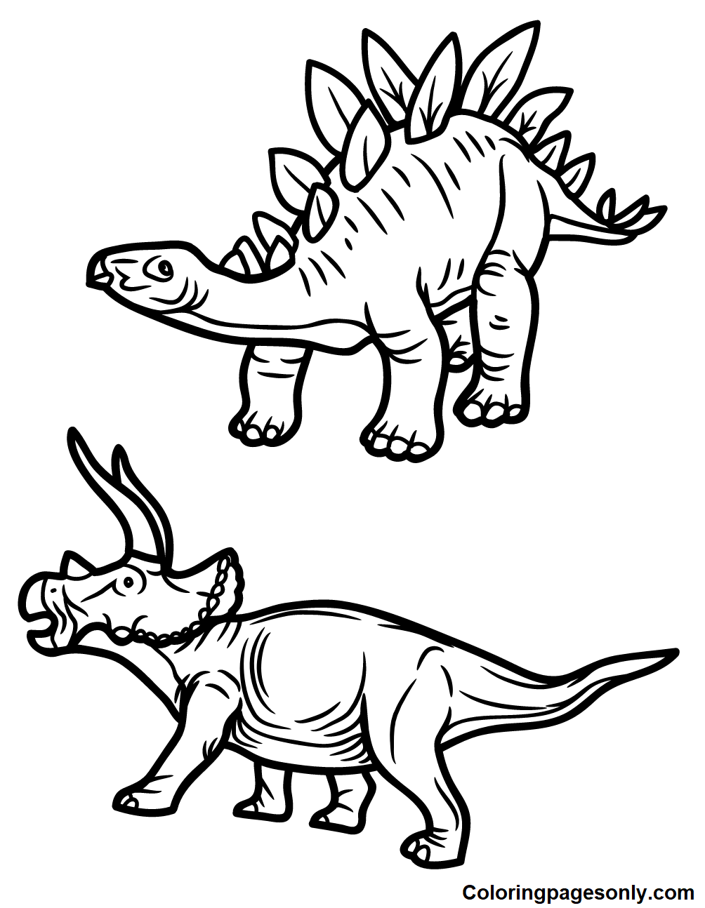 Triceratops coloring pages printable for free download