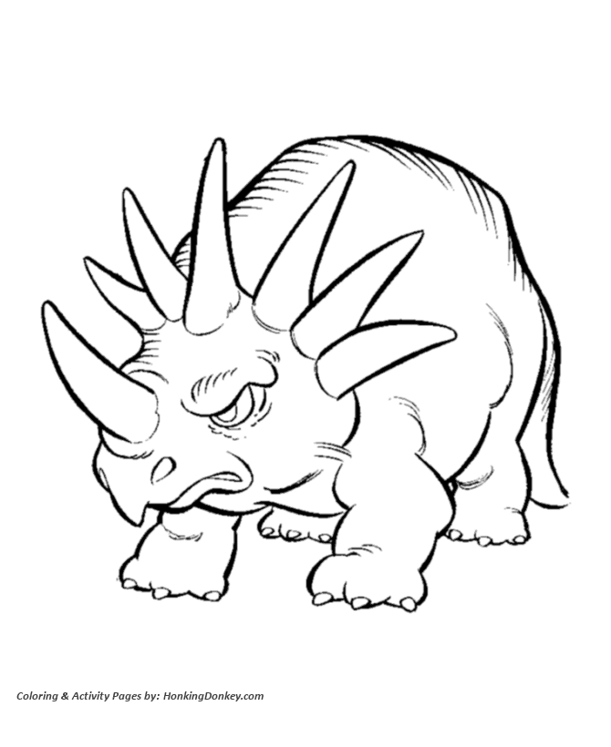 Triceratops dinosaur coloring pages dinosaur coloring page and kids activity page sheet