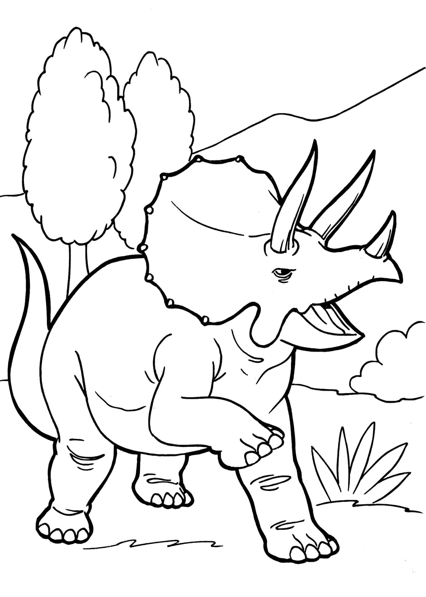 Download triceratops coloring pages