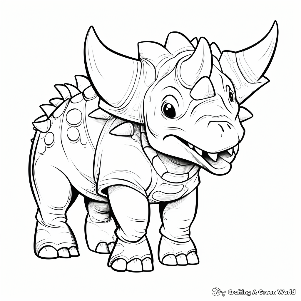Triceratops coloring pages