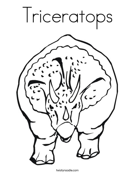 Triceratops coloring page
