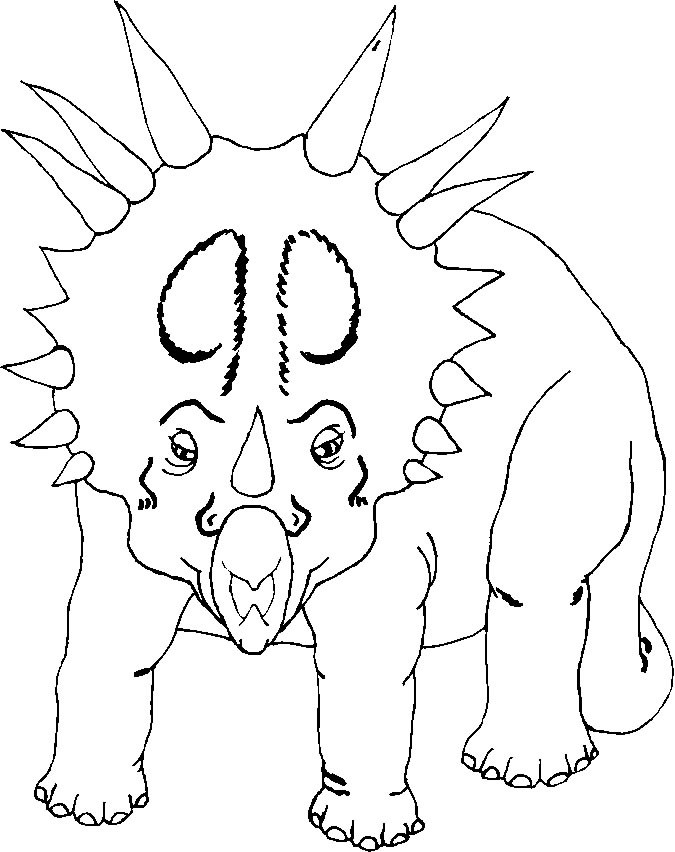 Triceratops face coloring pages