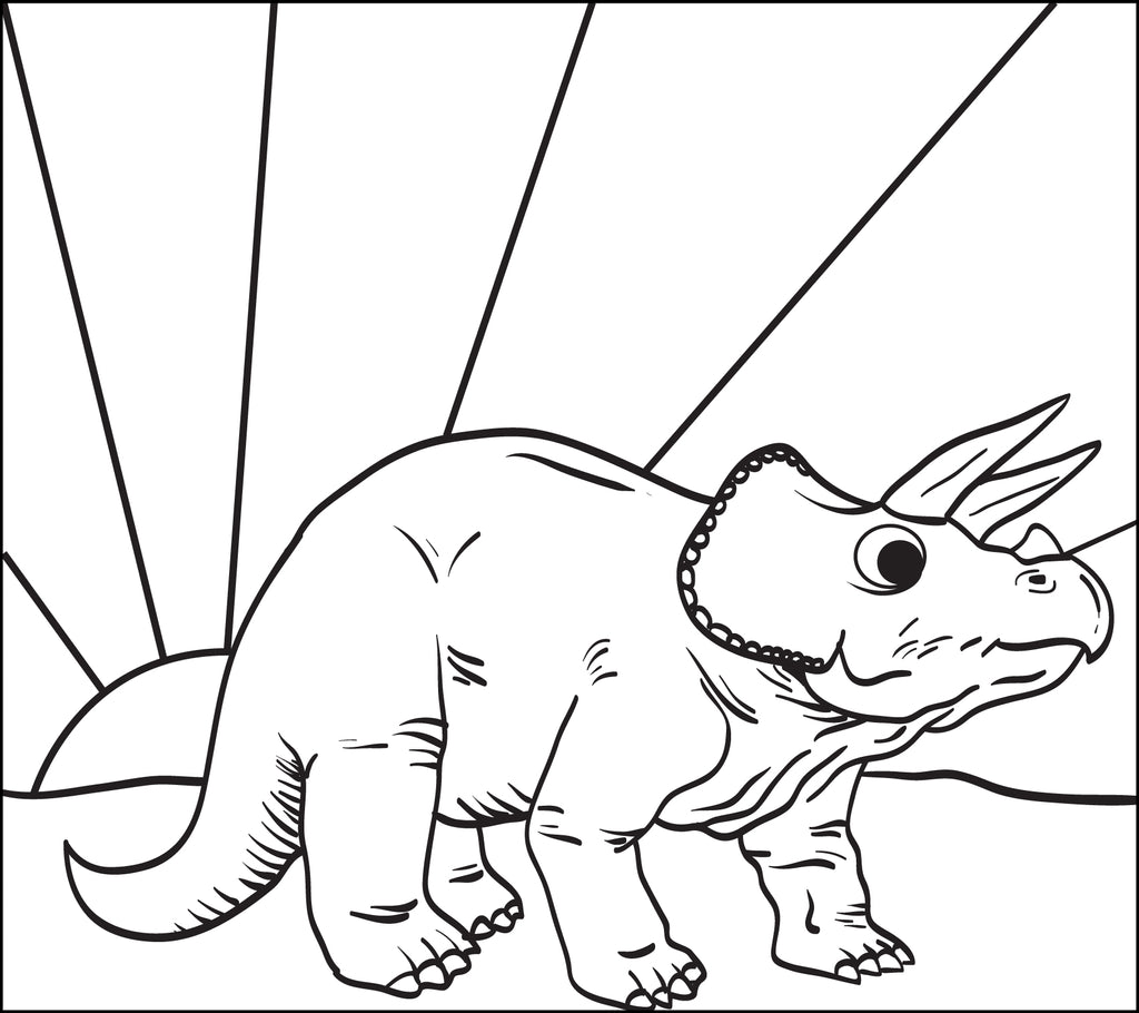 Printable triceratops dinosaur coloring page for kids â
