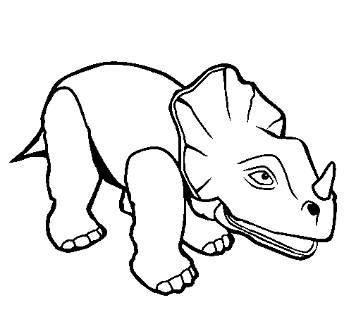 Triceratops ii coloring page