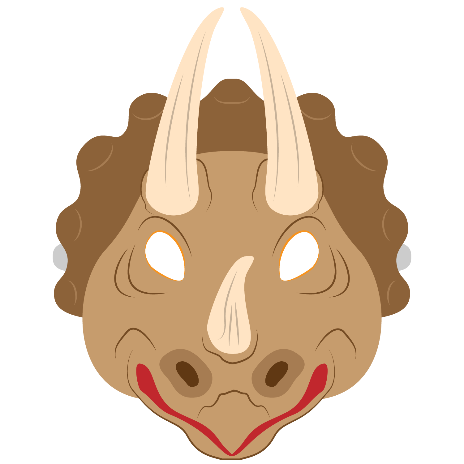 Triceratops mask template free printable papercraft templates