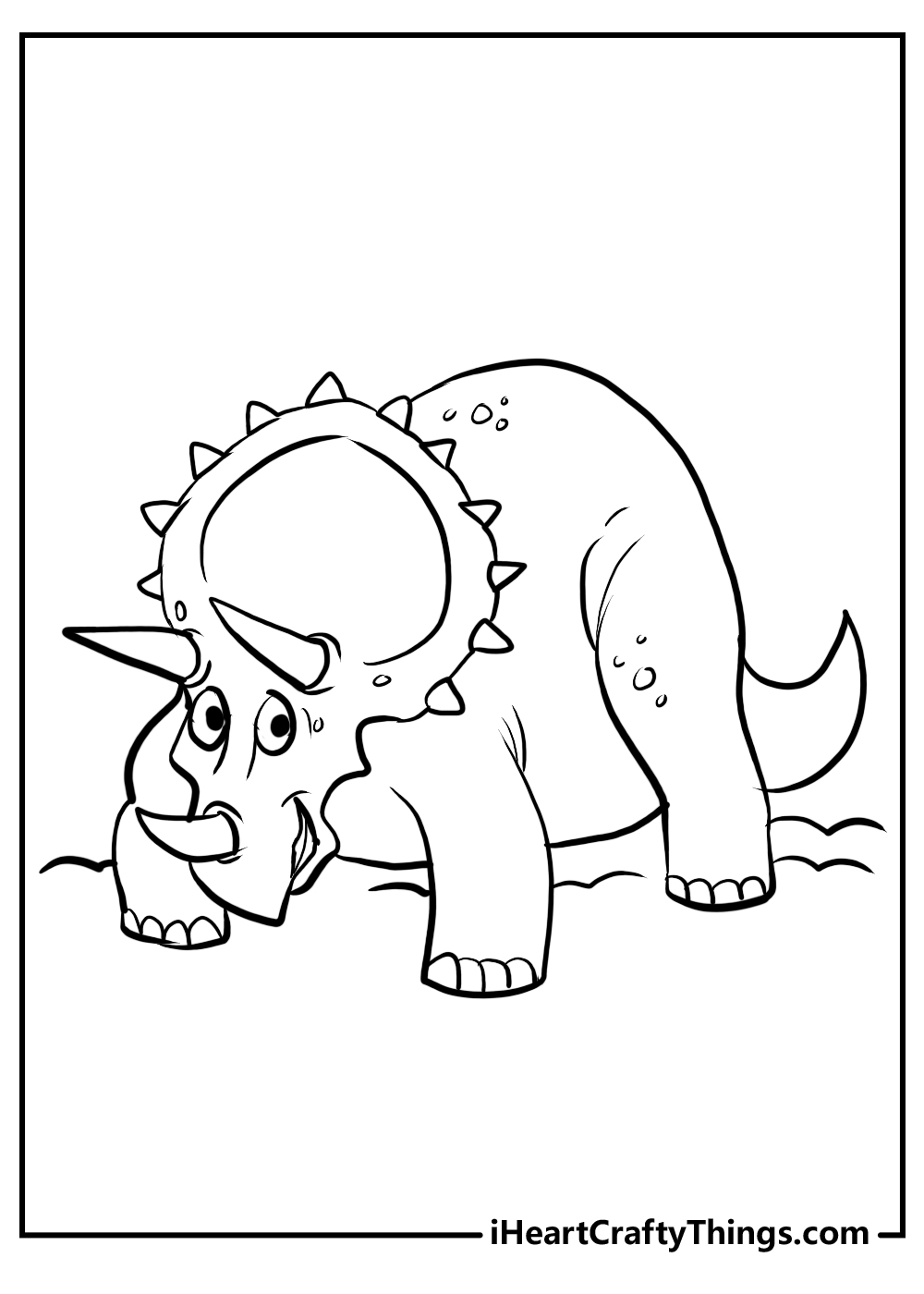 Triceratops coloring pages free printables