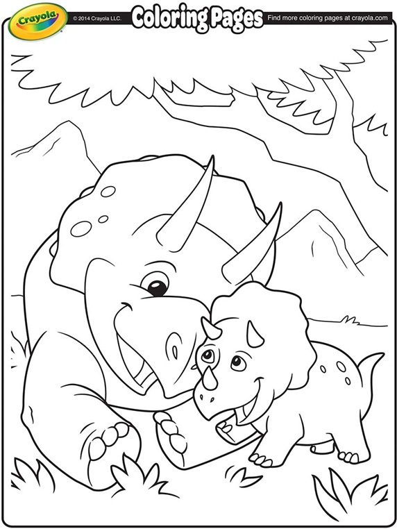 Triceratops cartoon coloring page