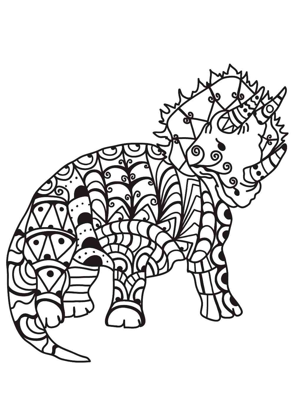 Dinosaur coloring pages for adults