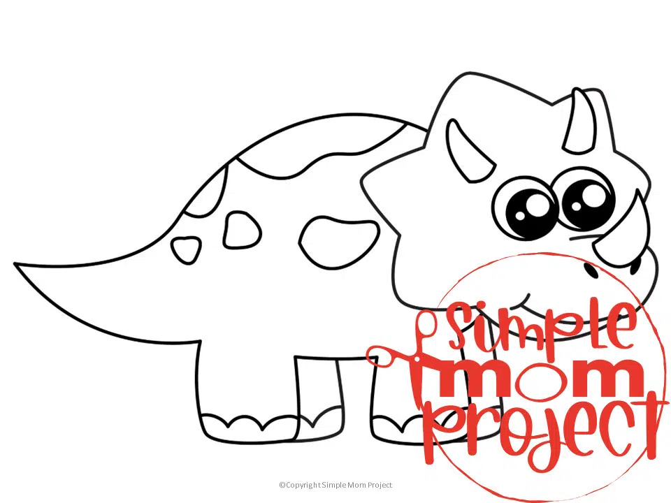 Free printable triceratops template â simple mom project
