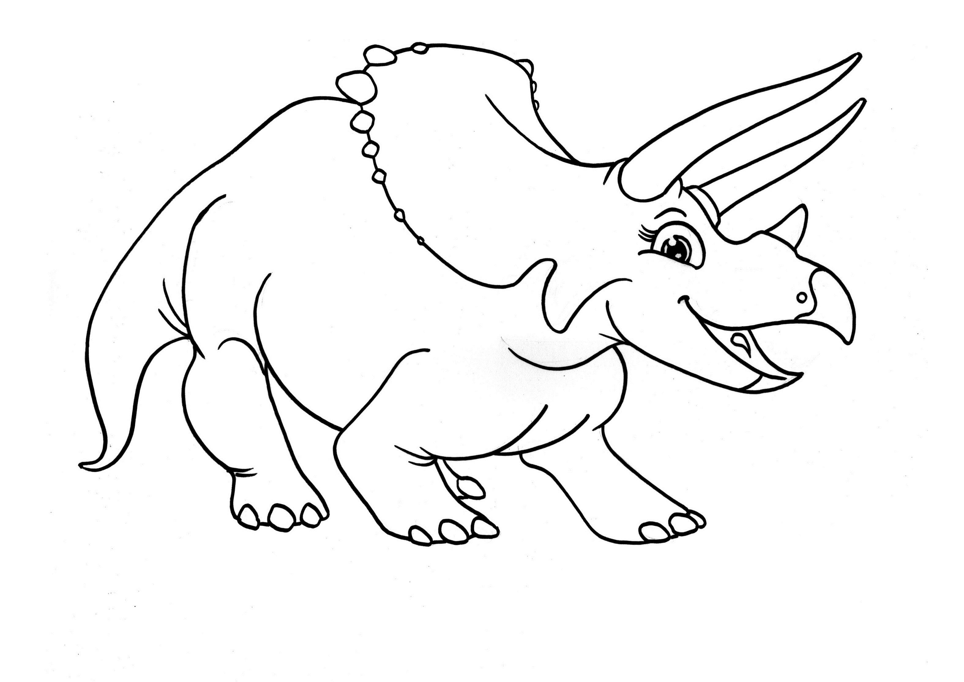 Free printable triceratops coloring pages for kids