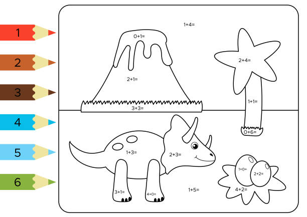 Cartoon triceratops dinosaur for coloring book stock illustrations royalty