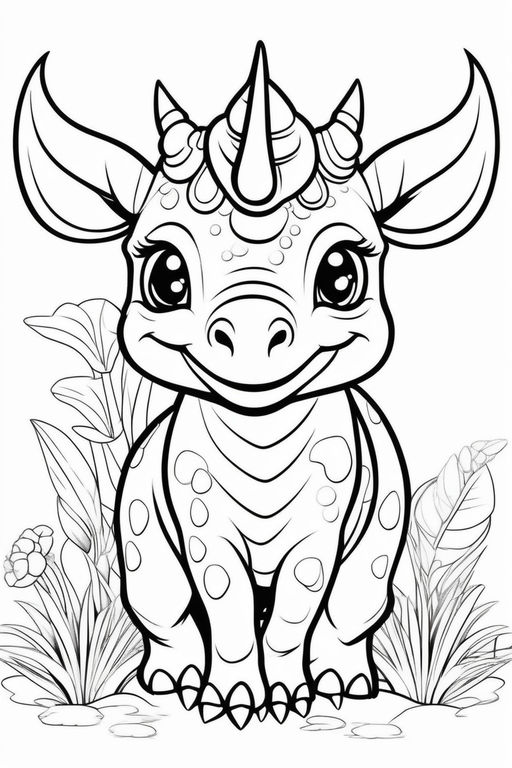A smiling parasaurolophus or a frolicking baby triceratops could be charming additions