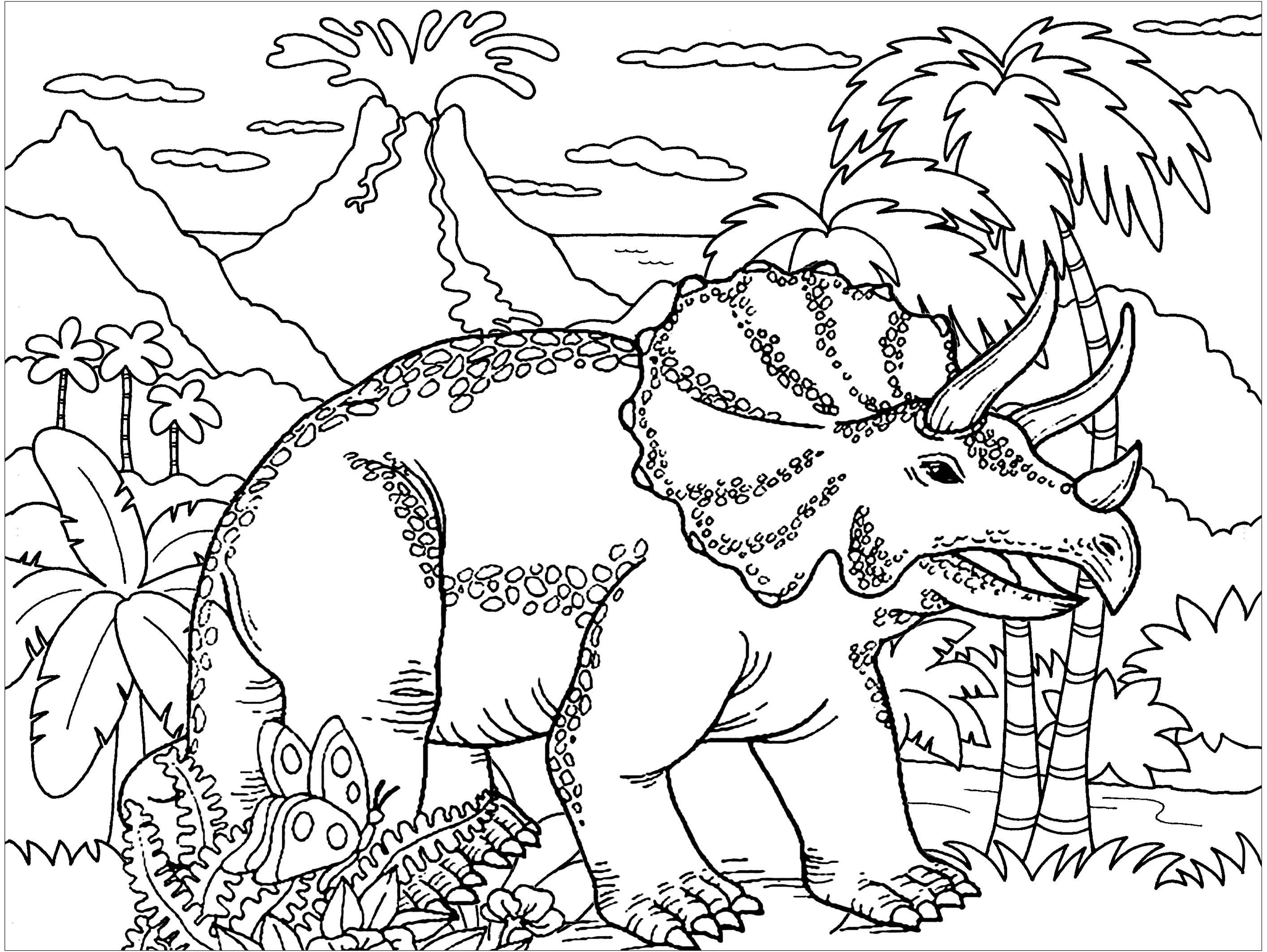 Um dos dinossauros mais impressionantes o triceratops