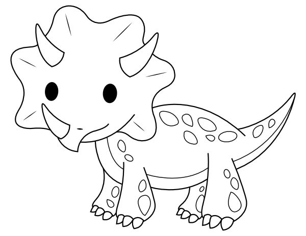 Printable cute triceratops coloring page coloring pages free printable coloring pages printable coloring pages