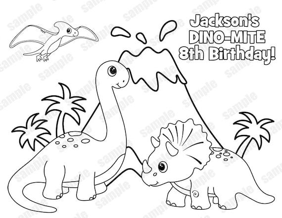 Personalized printable dinosaur dino dino