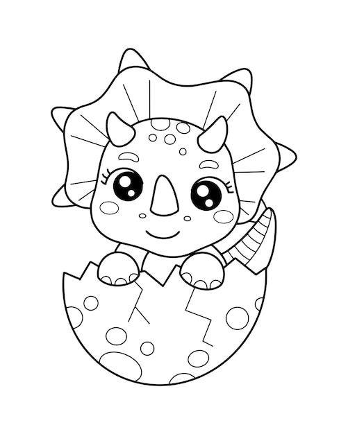 Premium vector dinosaurs printable coloring page for kids