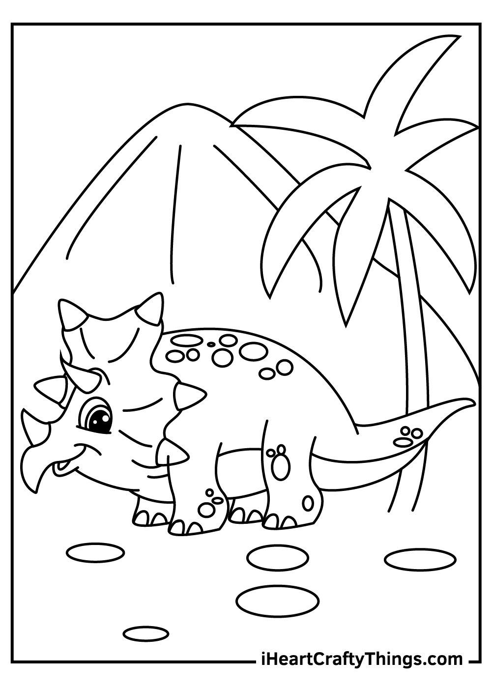 Triceratops coloring pages free printables