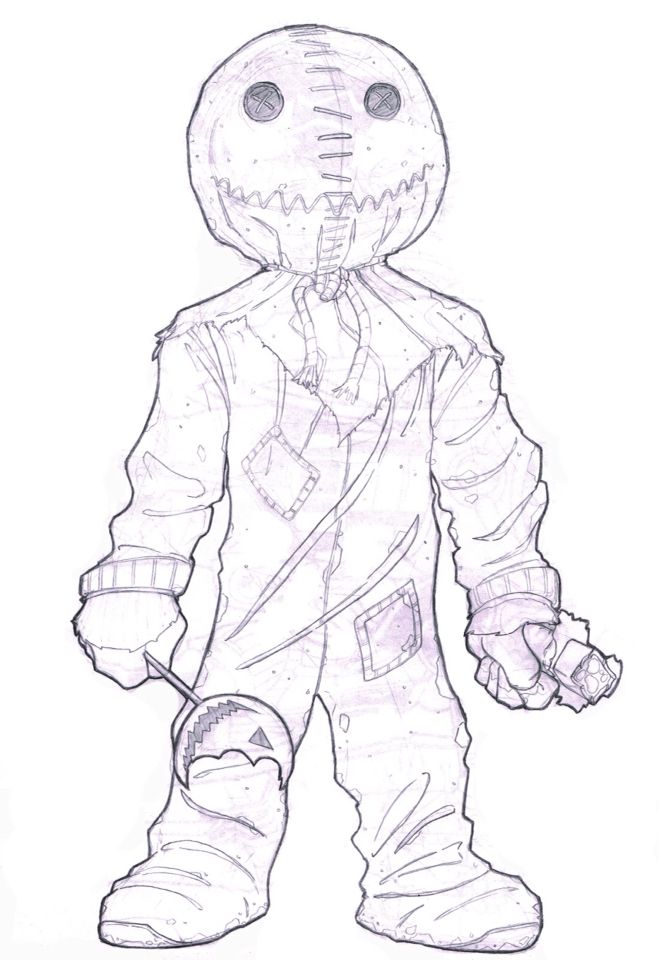 Trick r treat sam coloring page trick r treat sam trick r treat coloring pages