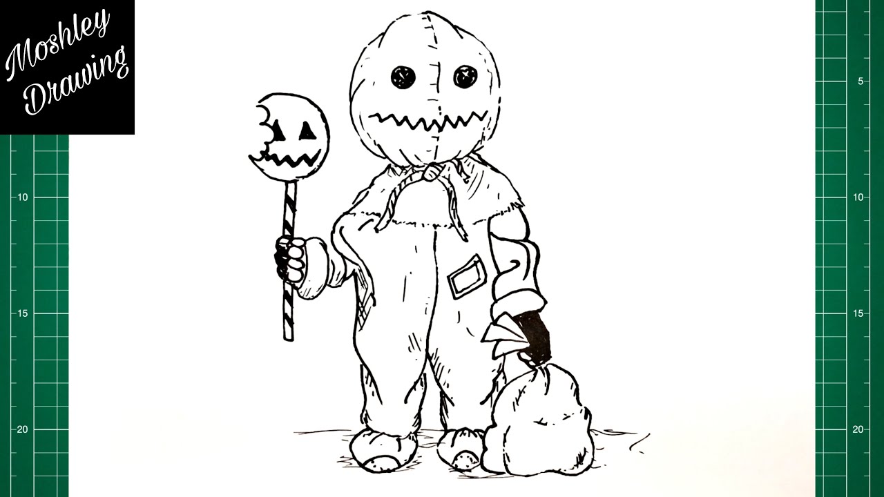 How to draw sa fro trick r treat