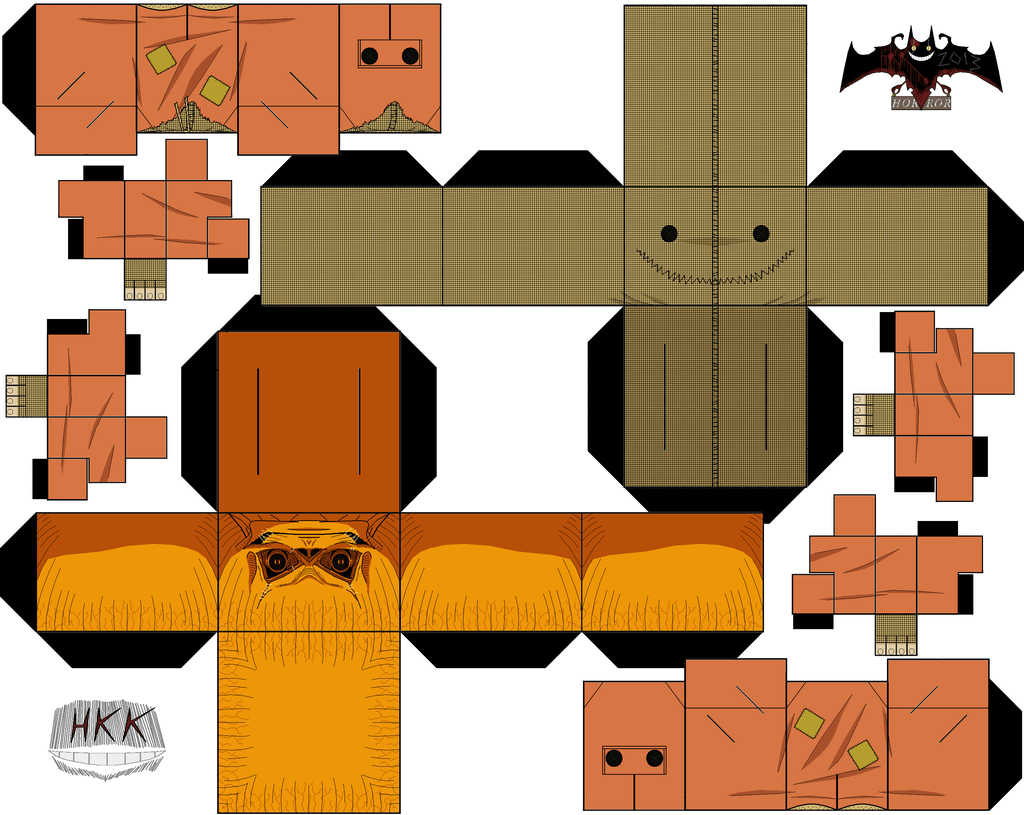 Sam the spirit of halloween from trick r treat paper toy free printable papercraft templates