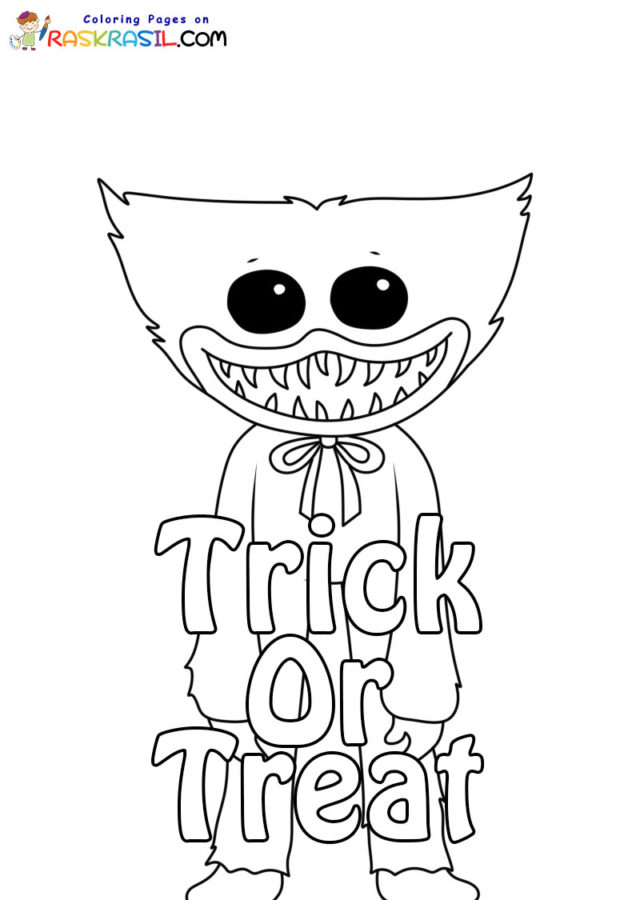 Trick or treat coloring pages