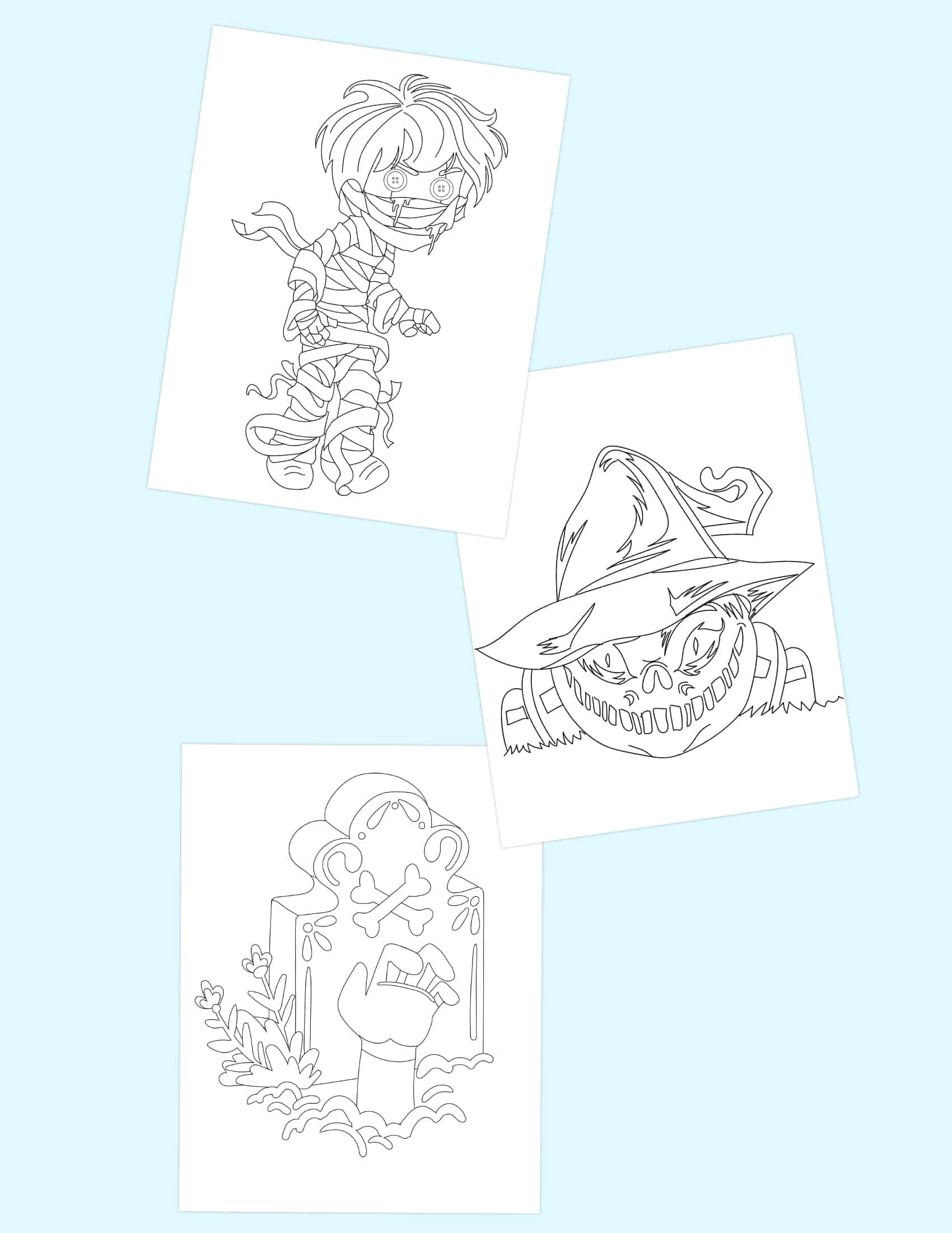 Free printable scary halloween coloring pages
