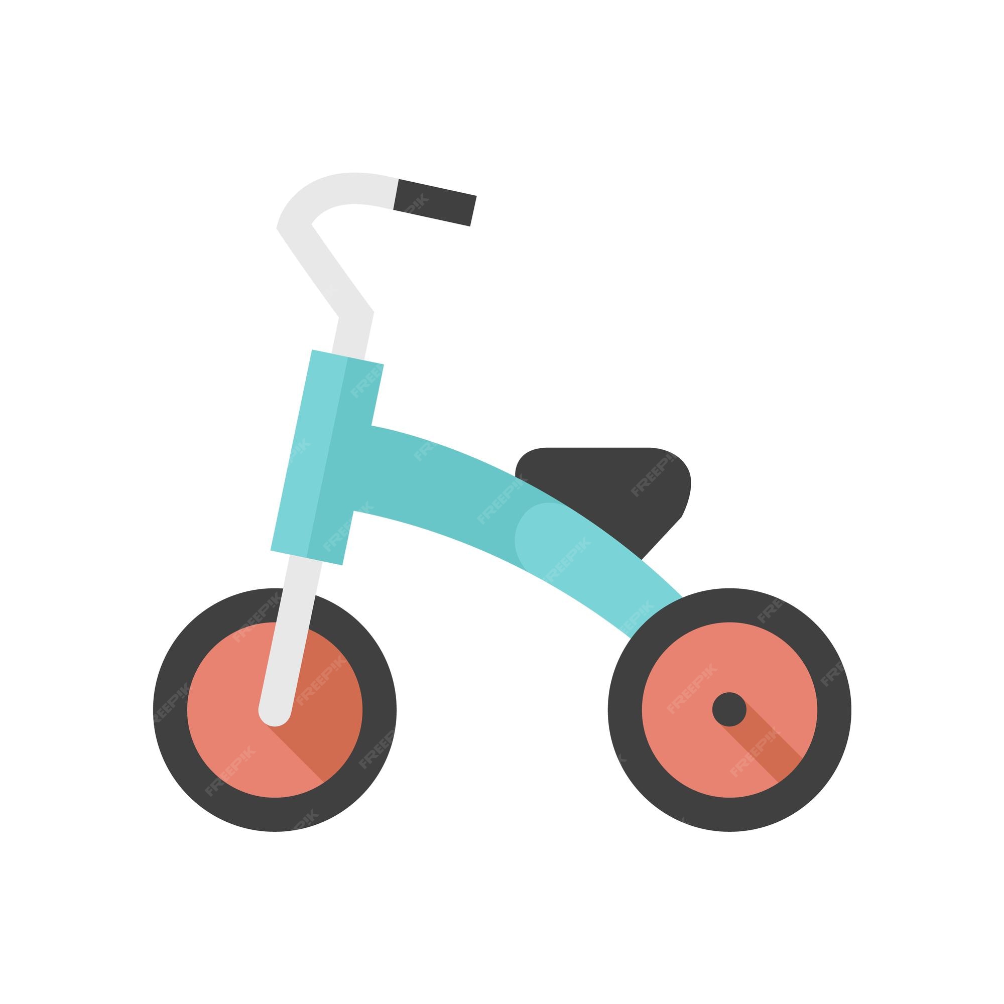 Premium vector kids tricycle icon in flat color style