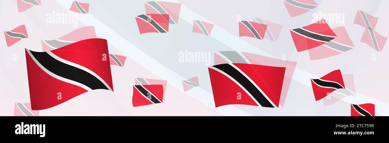 Trinidad flag national flag of trinidad on pole vector stock vector image art