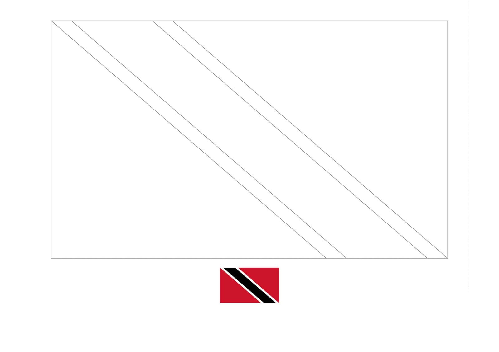 Flag of trinidad and tobago coloring page