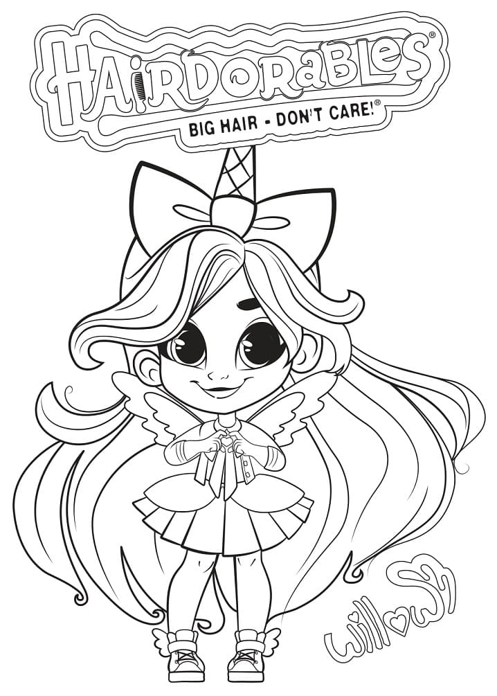 Hairdorables coloring page