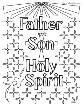 Trinity coloring page printable by the little rose shop tpt