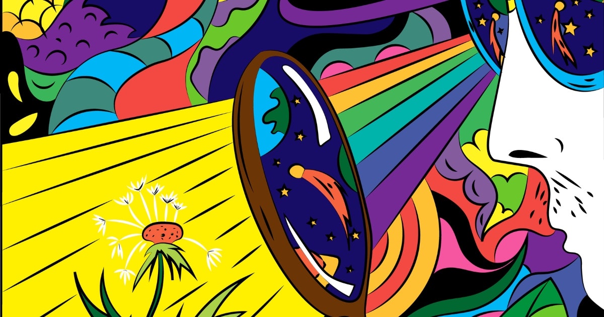Trippy coloring pages bursting with kaleidoscopic details