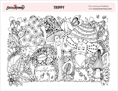Trippy coloring pages bursting with kaleidoscopic details