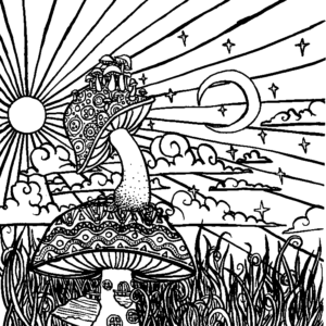 Psychedelic coloring pages printable for free download