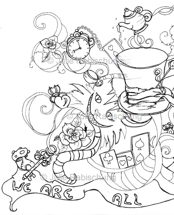 Wonderland coloring page