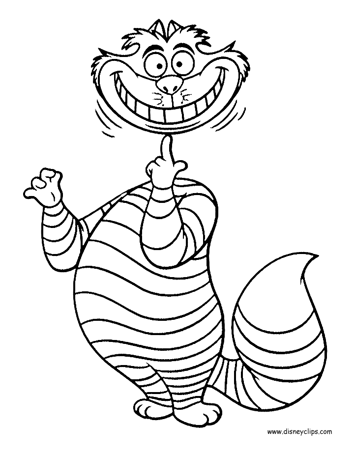 Alice in wonderland coloring pages