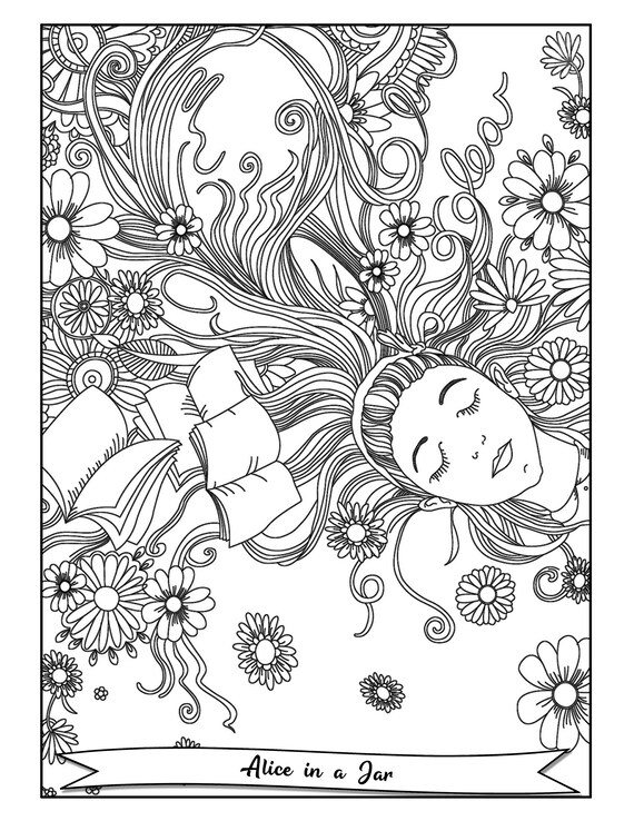 Coloring pages alice in wonderland pages