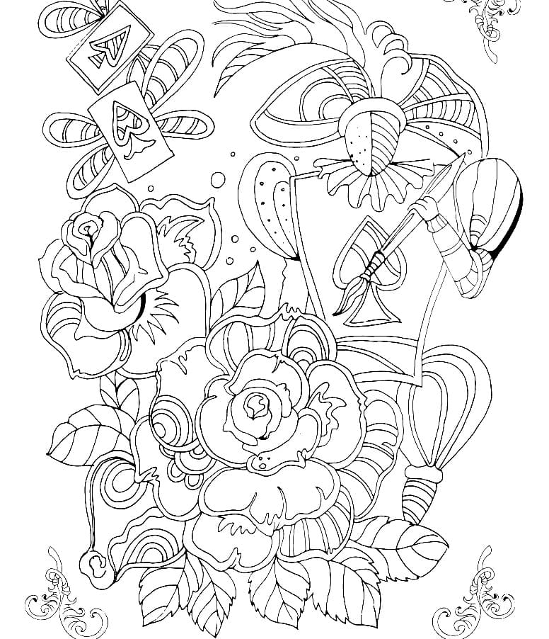 Alice in wonderland coloring pages