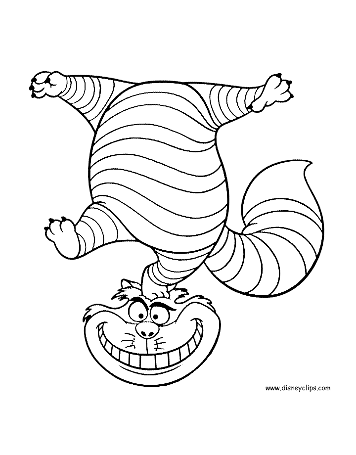 Alice in wonderland coloring pages