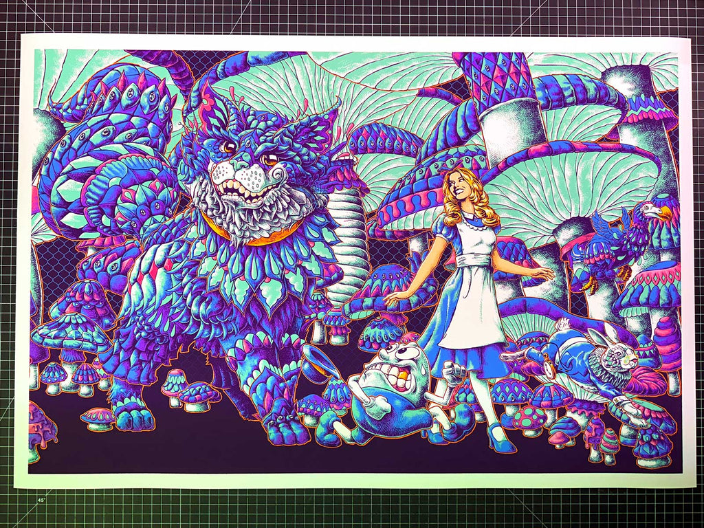 Alice in wonderland art print hour timed edition â