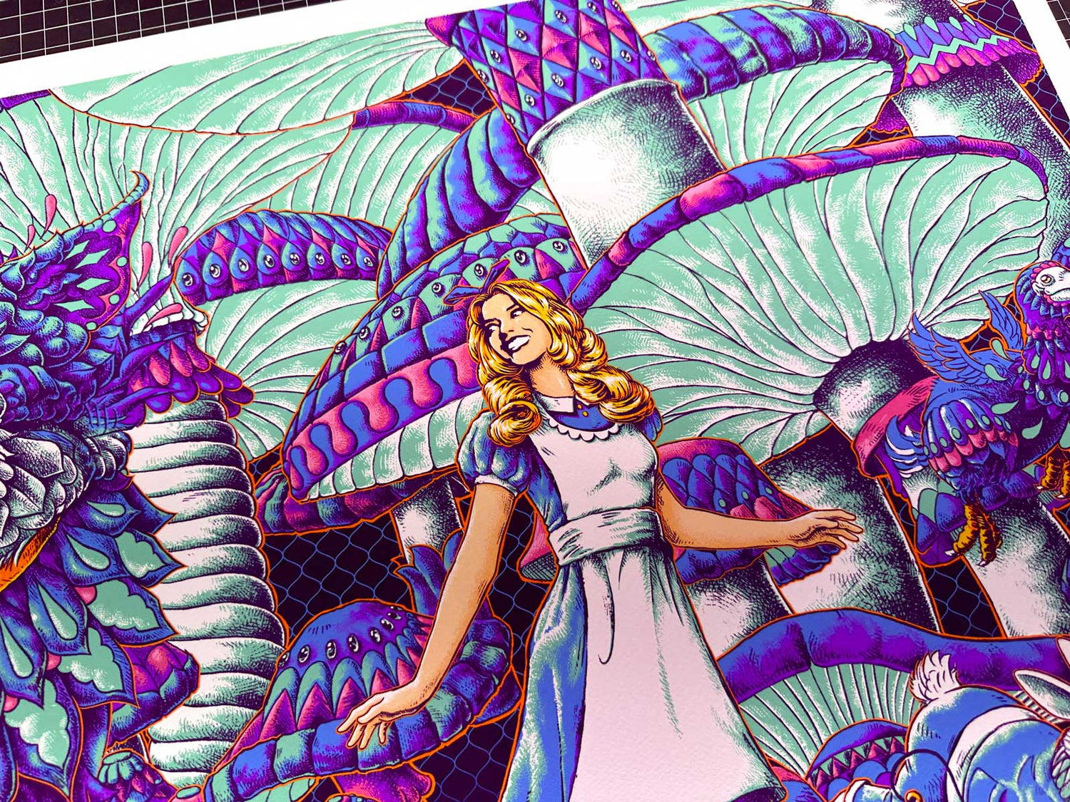 Alice in wonderland art print hour timed edition â