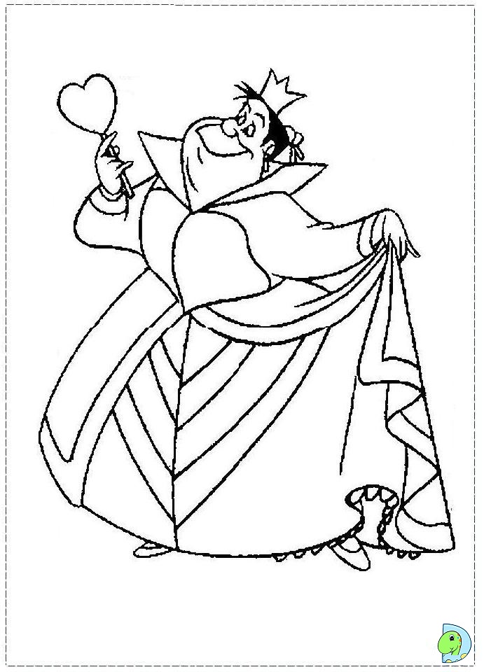 Alice in wonderland coloring page