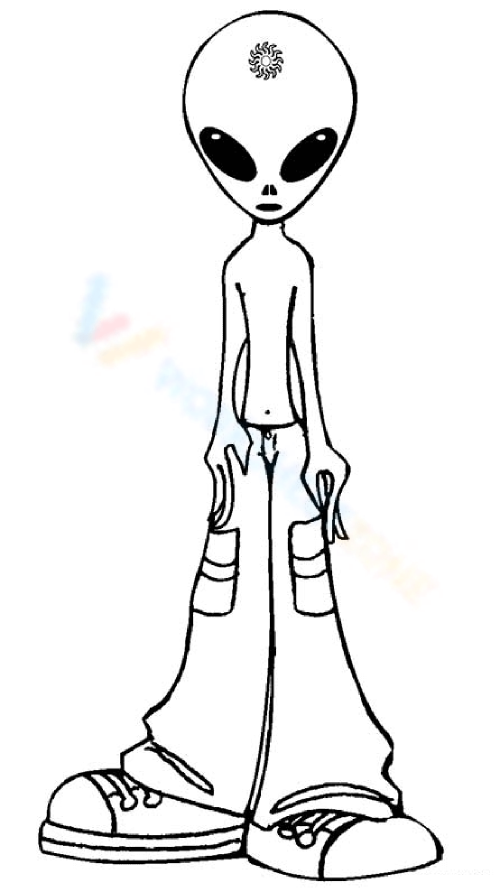 Trippy alien worksheet